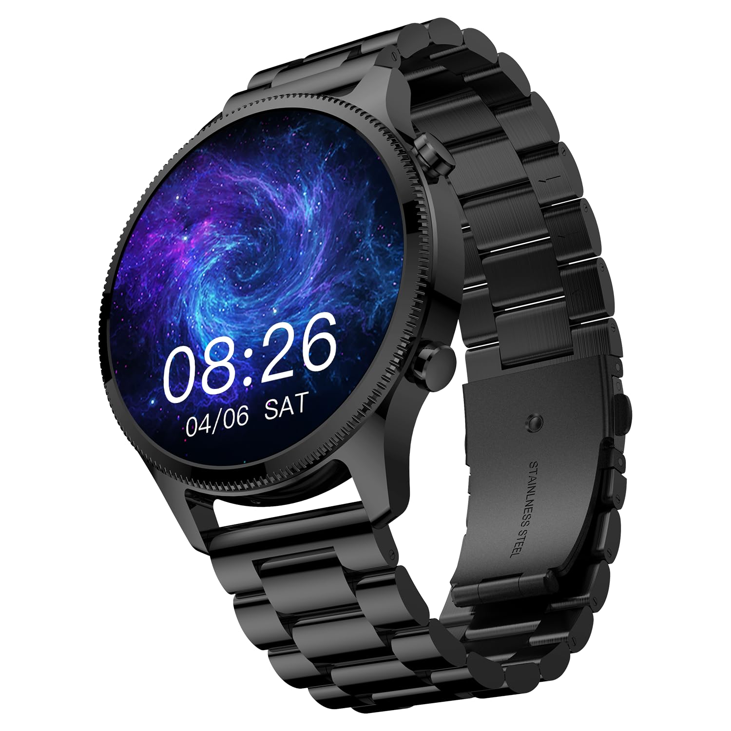 Super AMOLED Display Elite Smart Watch, Bluetooth Calling, Stainless Steel Build, Always on Display, Upto 7 Days Battery