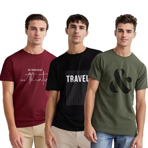 Men's Graphic Printed Regular Fit Cotton T-Shirt