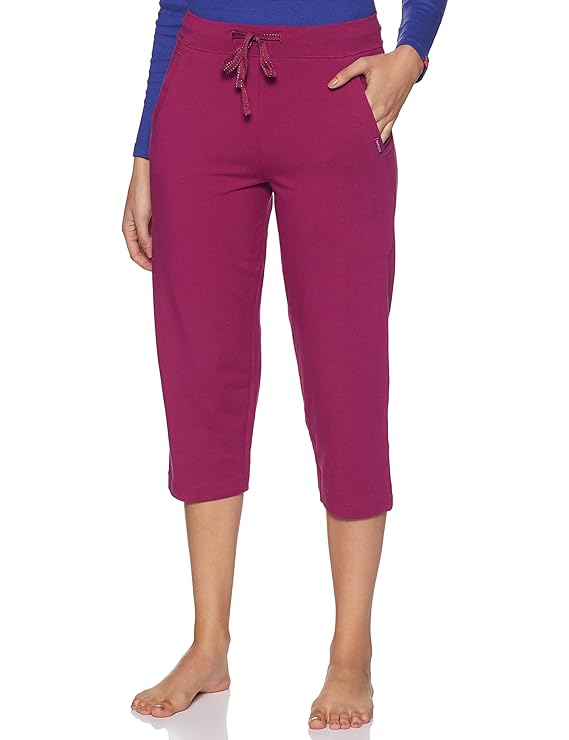 Women Lounge Capris - Cotton Spandex - Smart Tech+, Easy Stain Release, Moisture Wicking, Ultra Soft