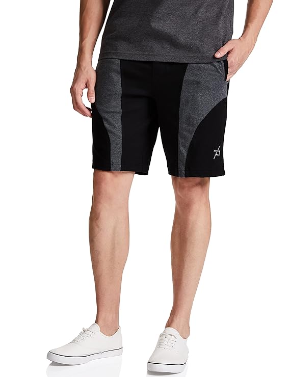 Men's Super Combed Cotton Rich Straight Fit Solid Shorts with Side Pockets