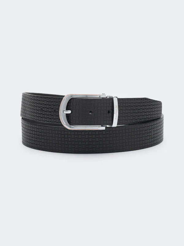 BLACK TEXTURE - ITALIAN LEATHER BELT