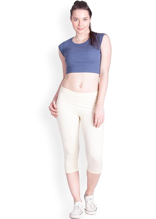 Women Solid Premium Cotton Capri