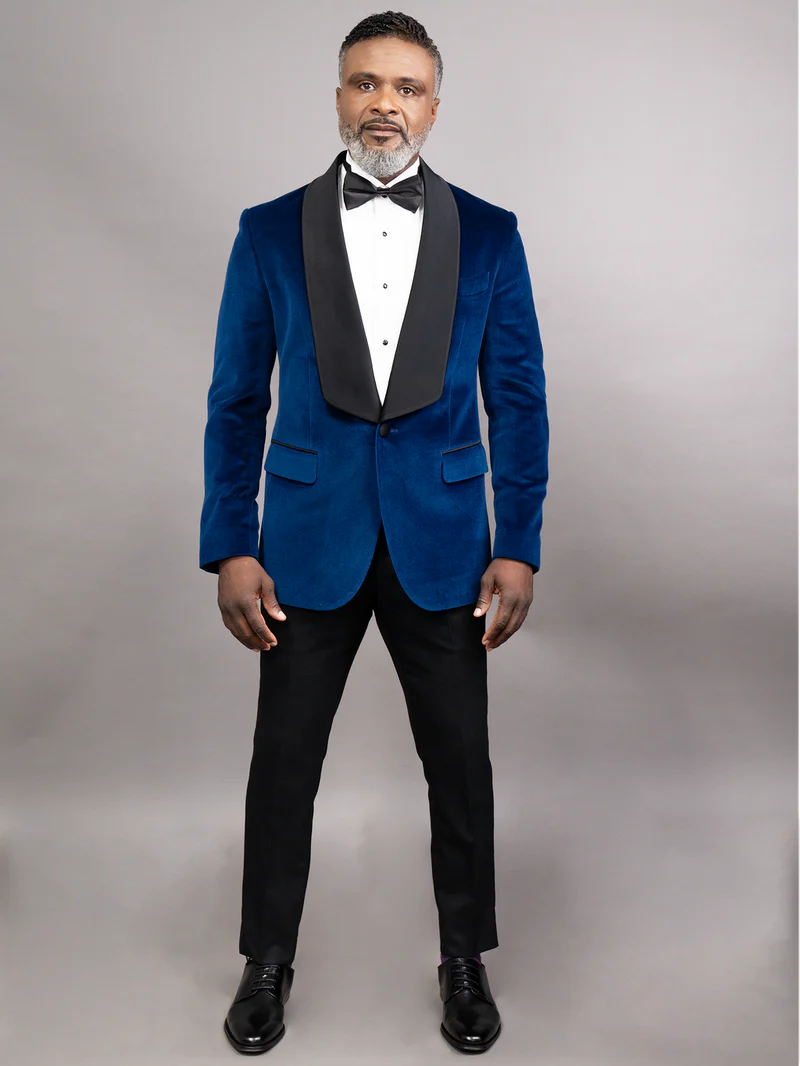 SHAWL LAPEL BLUE VELVET | DINNER JACKET