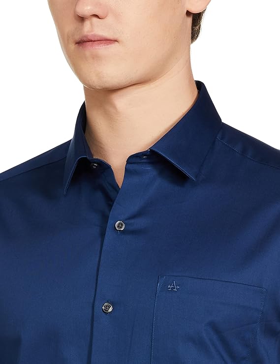 Men's Solid Purple Full Sleeve Slim Fit Cotton Formal Shirt
