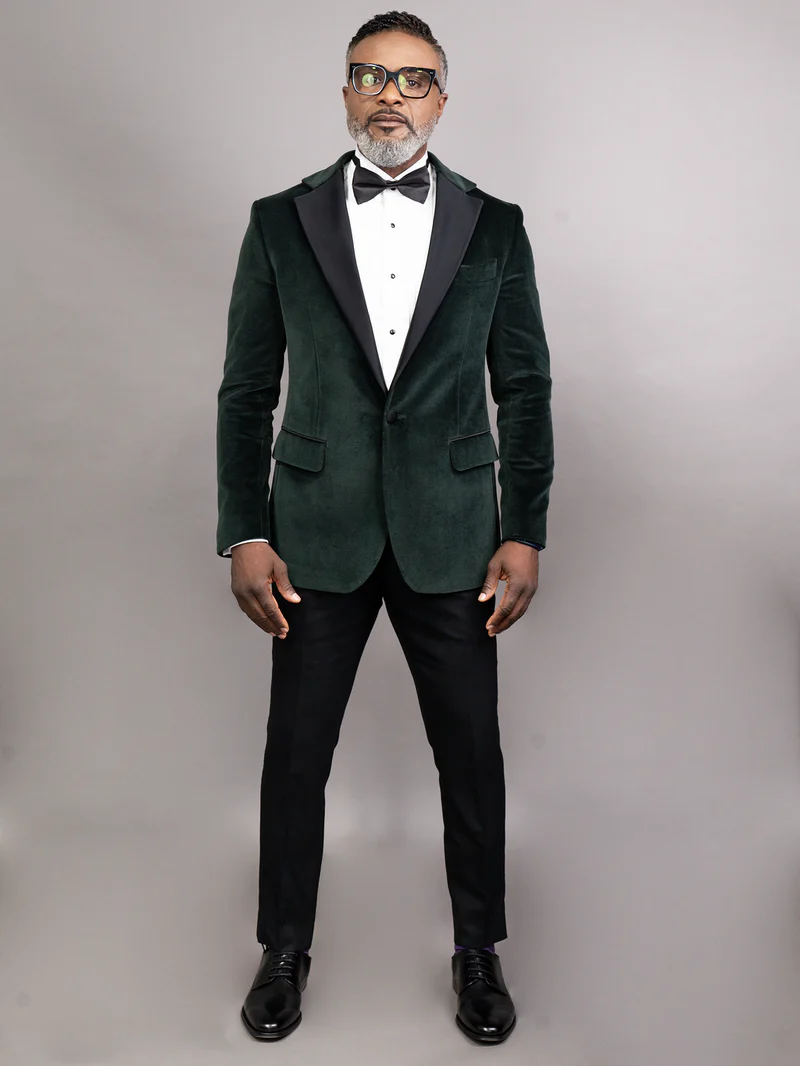 NOTCH LAPEL GREEN VELVET | DINNER JACKET