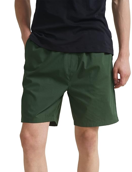 Men’s Regular Fit Cotton Blend Casual Lounge Shorts | Dual Pocket Sleep Shorts