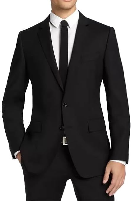 Nice Black Blazer for Men Black Coat for Men Stylish Single Breasted Formal Regular SLI Latest Suit Coat for Wedding Party Office Wear