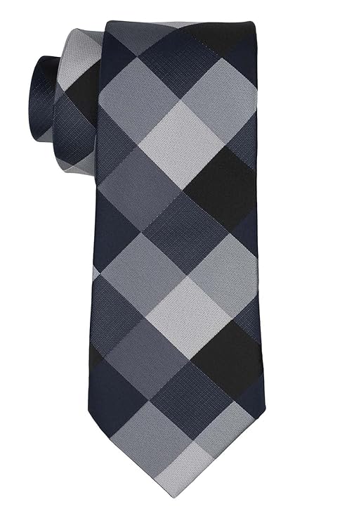 Tie Hub Premium Asteria Checkered Silk Necktie for Men